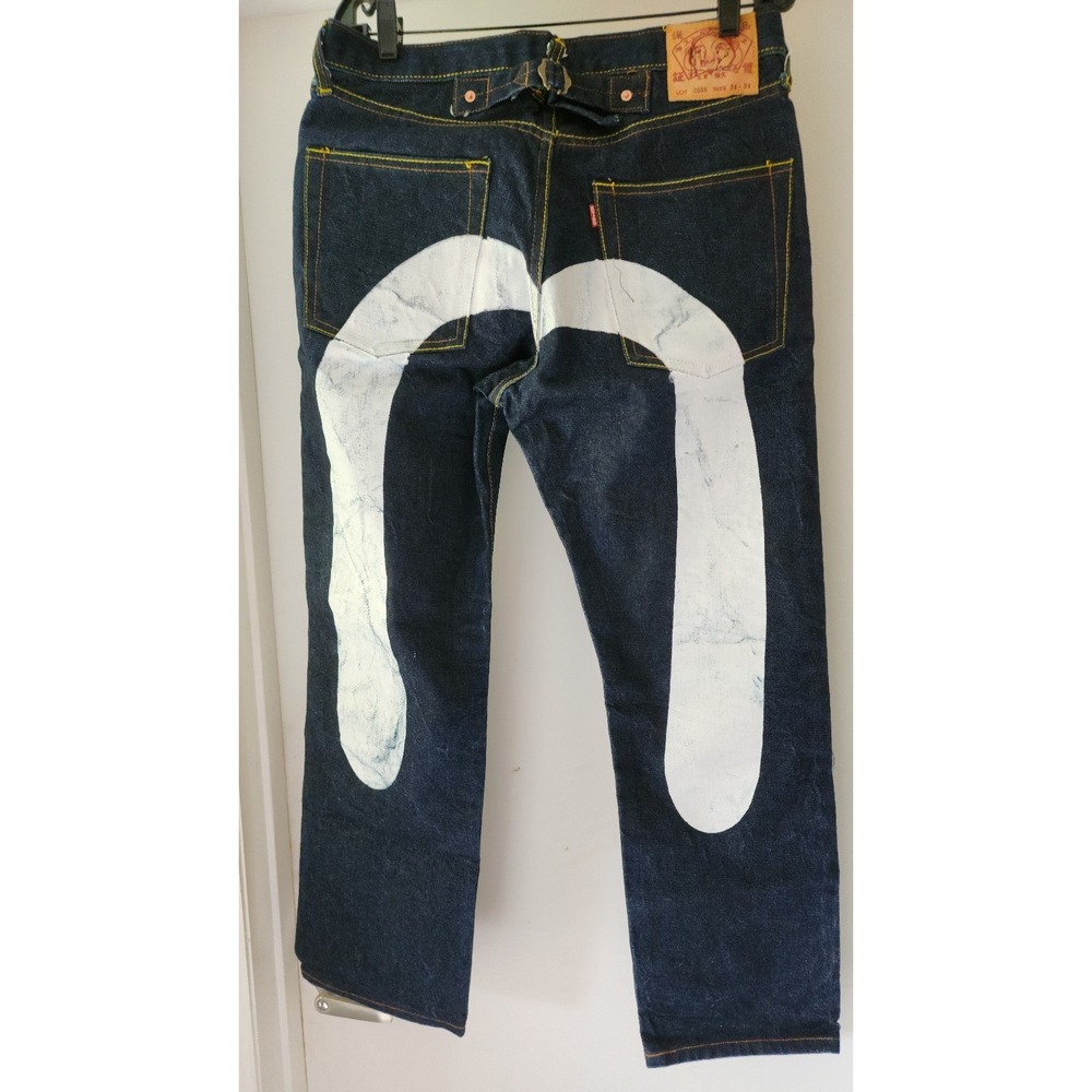 Evisu pure white a8 Daicock Jeans 33/28